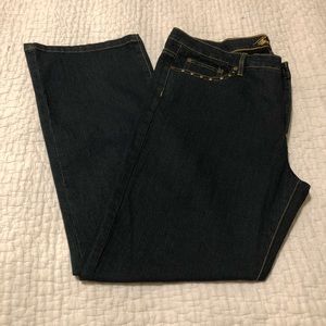 CLEARANCE Bill Blass Stretch Bootcut Studded Dark Wash 14p Jeans